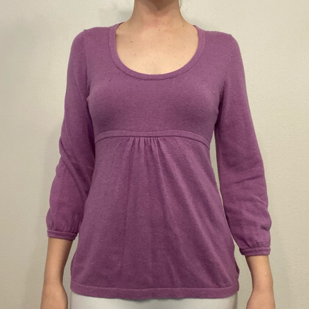 Boden Purple Sweater Anthropologie